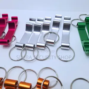 Camping Silver Bottle Can Opener Metallic Key Holder Chain
