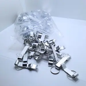 Camping Silver Bottle Can Opener Metallic Key Holder Chain