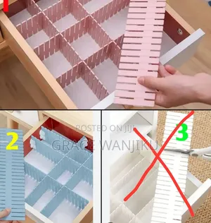 *Adjustable Drawer Storage Organizer 4pcs Plastic Drawer *