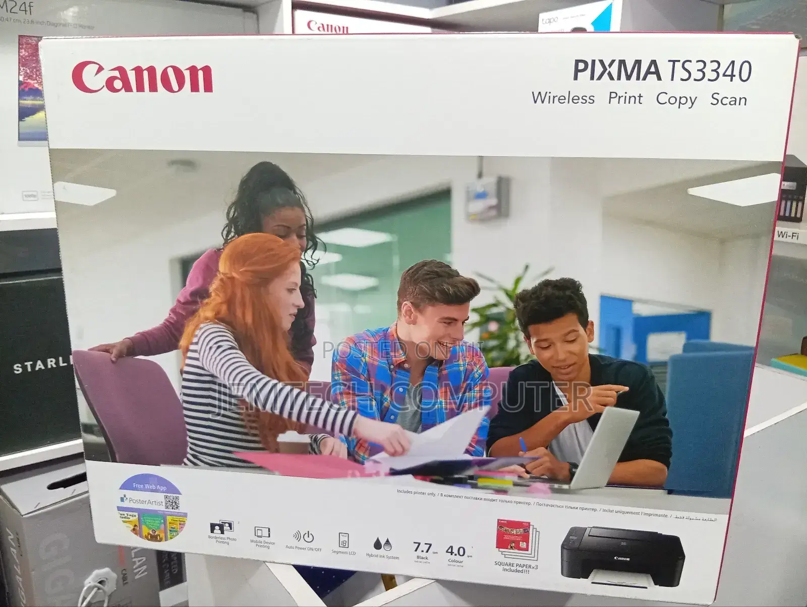 Canon Pixma Ts3340 Wi-Fi, Print, Copy, Scan, Cloud Printer