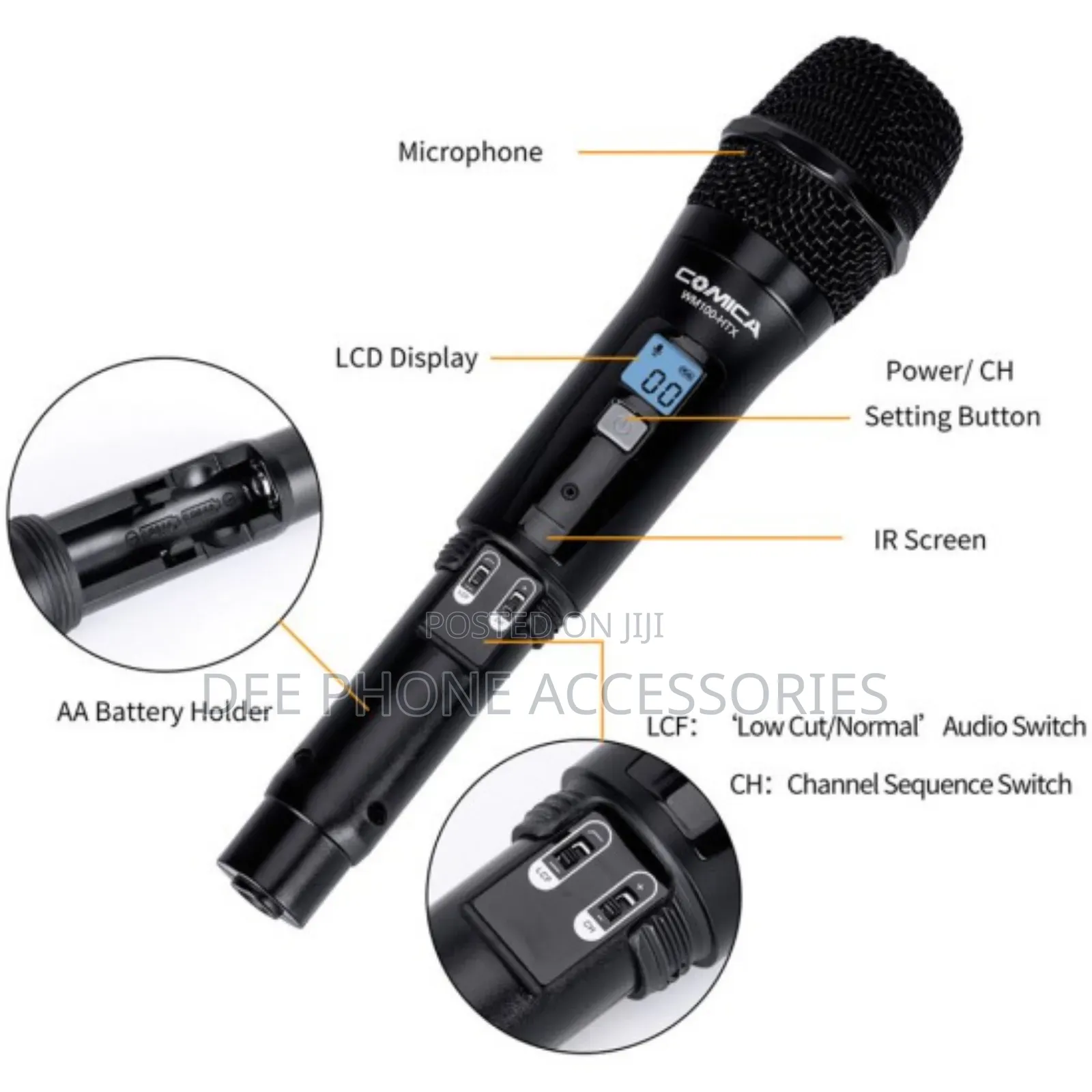 Comica Audio CVM Wm100h Camera Mount Wireless Handheld Mic