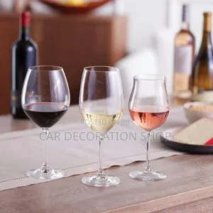 6pcs Long Thick Stem Wine Glasses