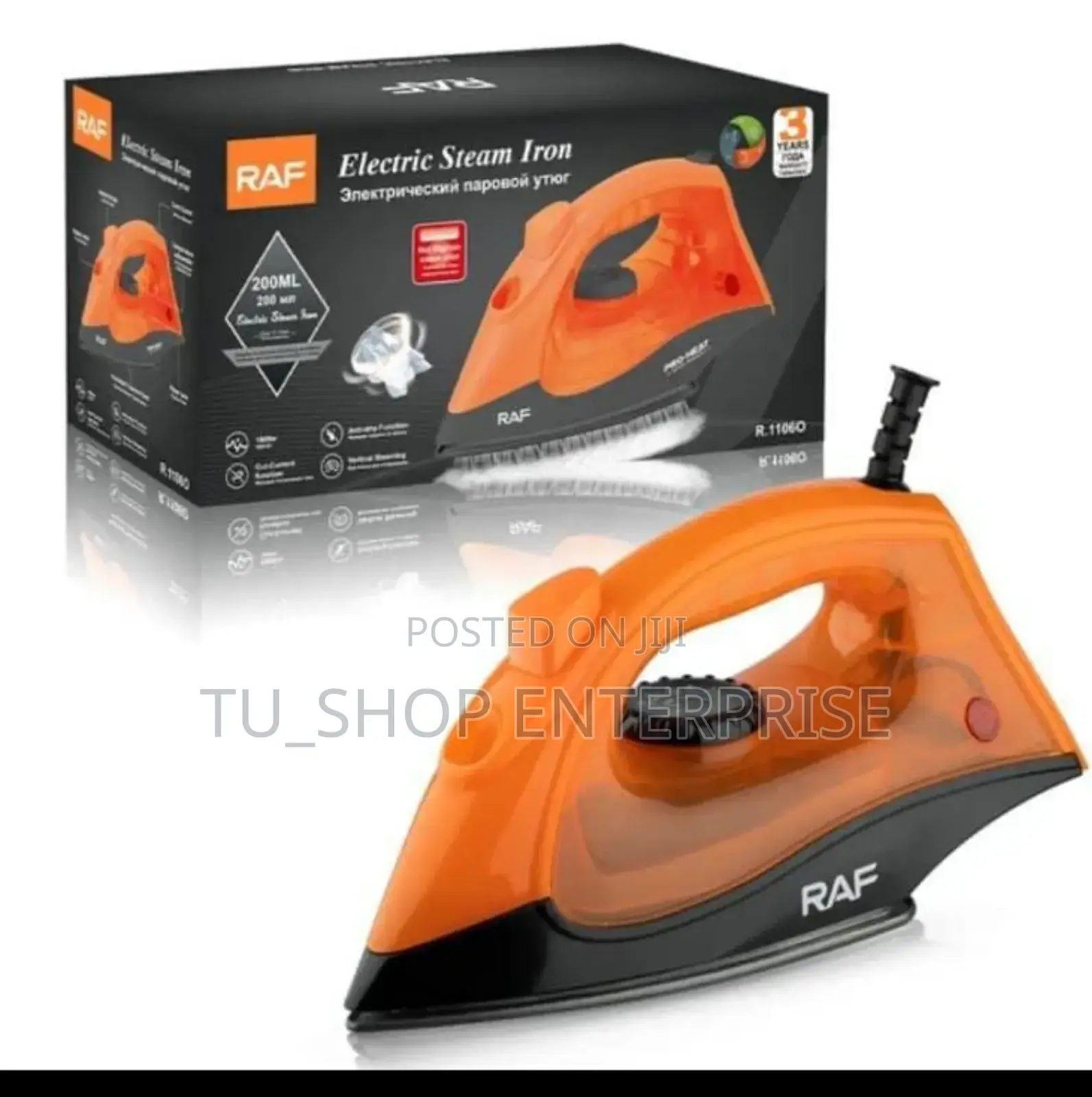 Raf Electric Steam Iron Box