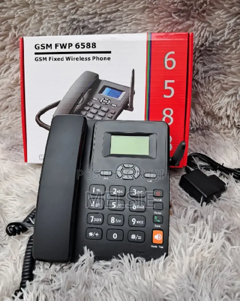 Landline Desktop Phone (Dual Sim) - Black