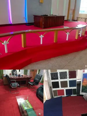Pulpit Decoration and Red Flooring Carpets Supply and Fit