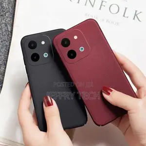 Vivo Y28 4g Matte Soft Silicone Back Cover Black Maroon