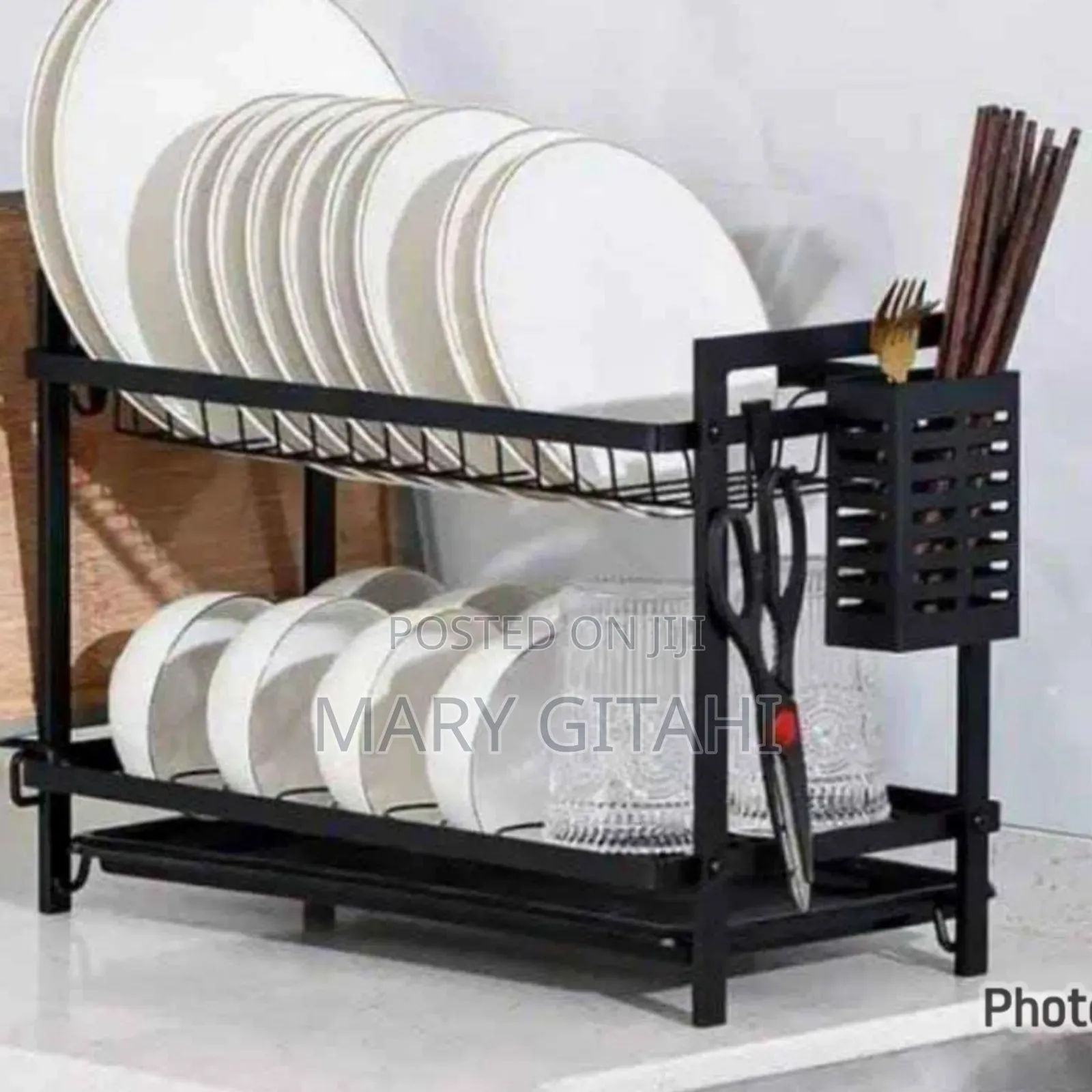 Black and Strong Kitchen 2 Tier Dishrack*
*
