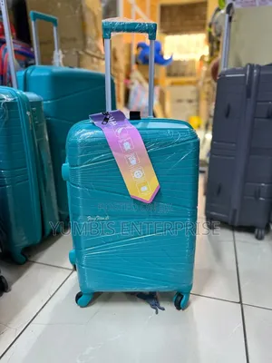 Small Size Green Turquoise Rubber Suitcase 56cm Height
