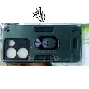 Case for Tecno Camon 20 Luxury Ring Back Cover - Green.