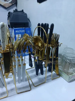 Gold 24 Pieces High Quality Cutlery Set 