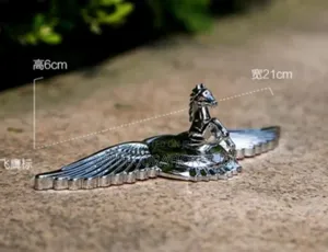 Chrome Metal Horse Wing Car 3d Bonnet Logo Hood Ornament