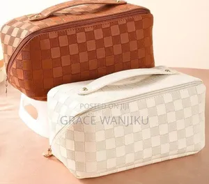 Pu Leather Cosmetic Pouch Bag