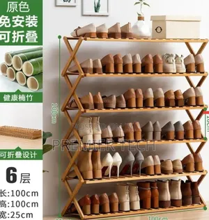 6 Tier Bamboo Shoe Rack