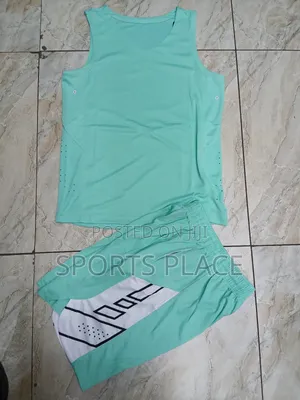 Plain Green Basketball Jerseys and Shorts