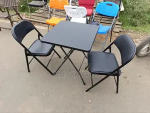 Outdoor/Indoor Table and Chairs, Folding