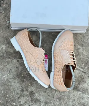 Glittering Wet Look Ladies Brogues