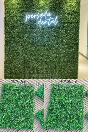 Wall Decor Artificial Boxwood Hedge Panes Joined Together