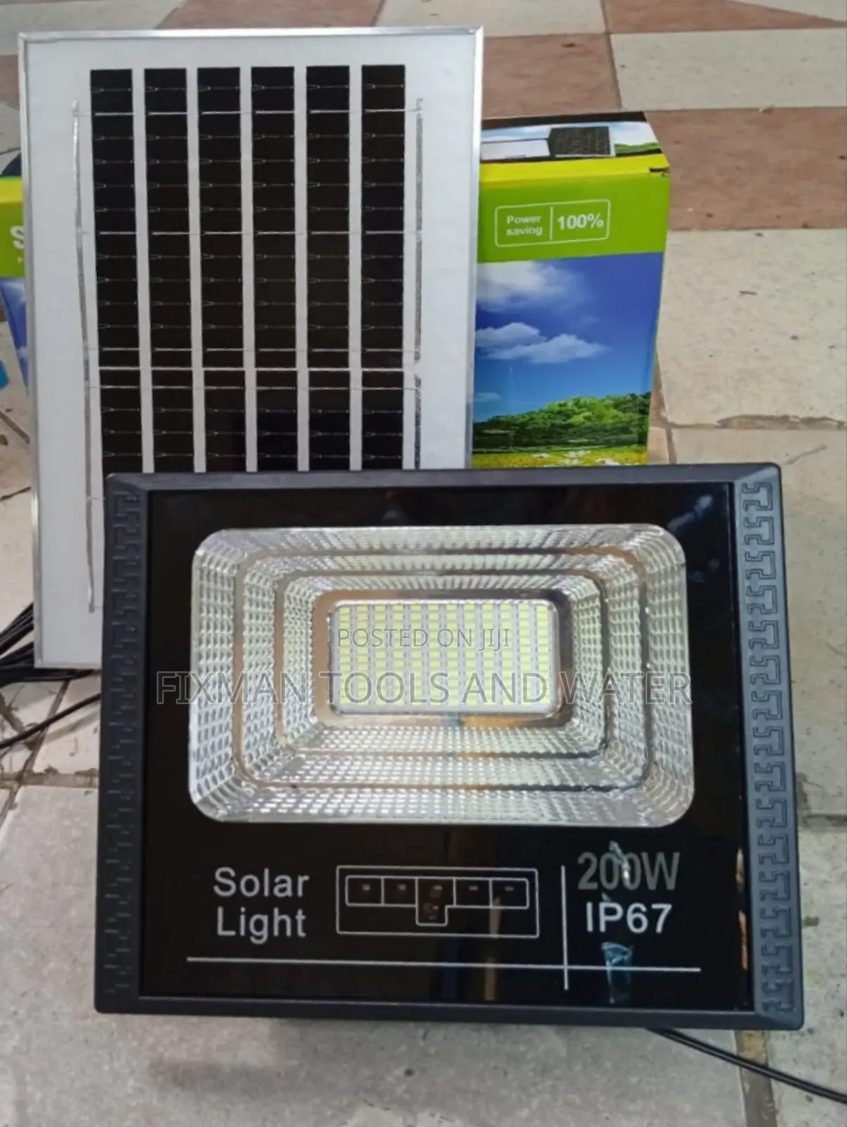 Solar Flood Light 200 Watts And Panel 18hrs Bright