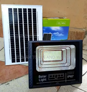 Solar Flood Light 200 Watts And Panel 18hrs Bright