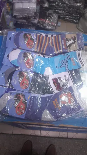 A Dozen of Children Unisex Cartoon Themed Socks