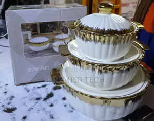 3 PCS Ceramic Soup Pots 
8 Inch ,10 Inch and 12inch