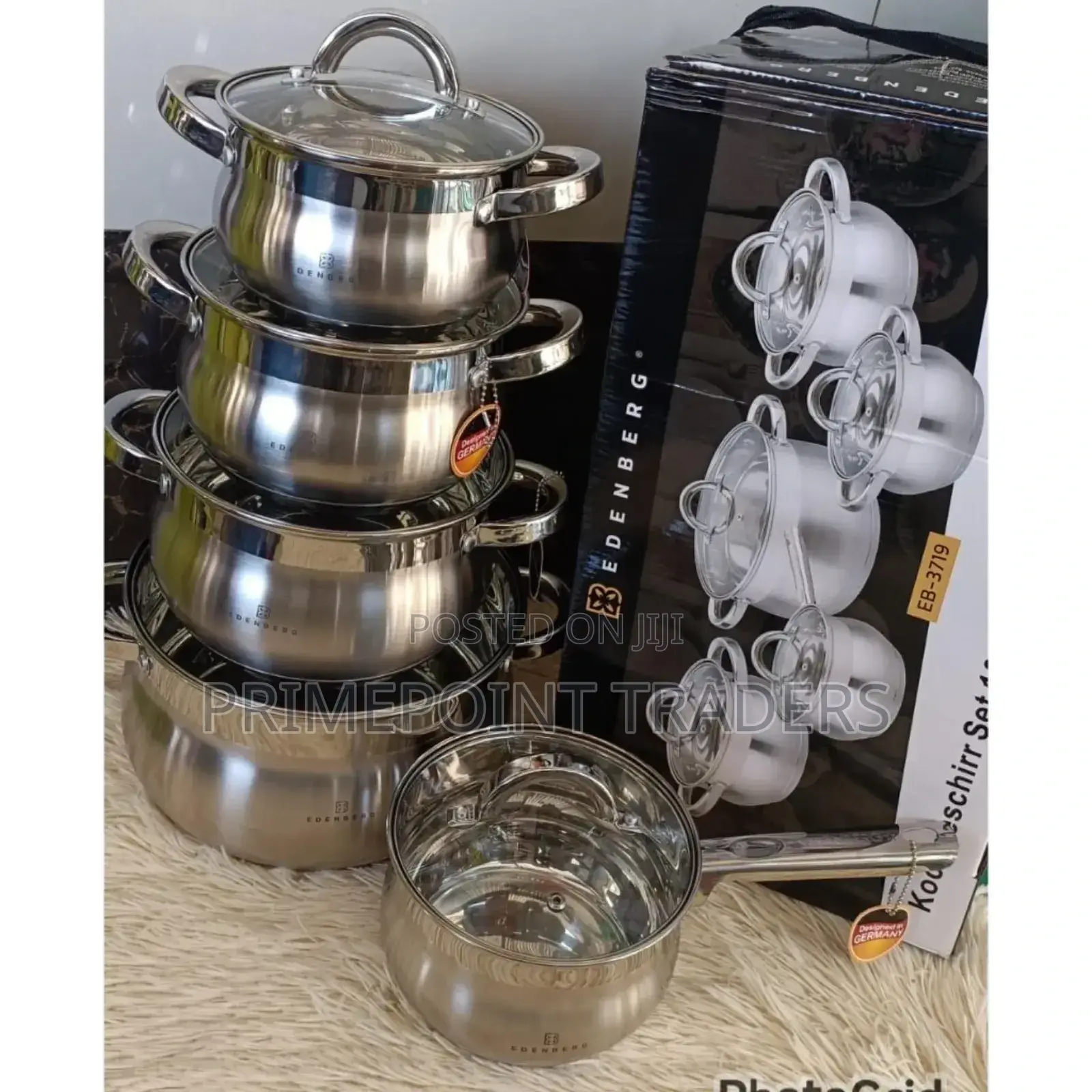 Edenberg 10 PCS 
Stainless Steel Cookware✓