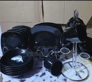 24pcs Black Square Shape Dinner Set