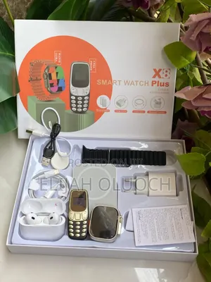 X8 Plus Smart Watch With a Mini Phone,Power Bank and Earbuds