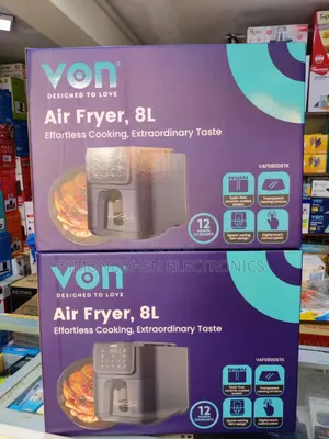 Von Air Fryer 8l Digital Slim Design With Touch Control