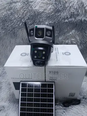 Home Security Survelliance Wifi Dual Lense PTZ Solar Camera