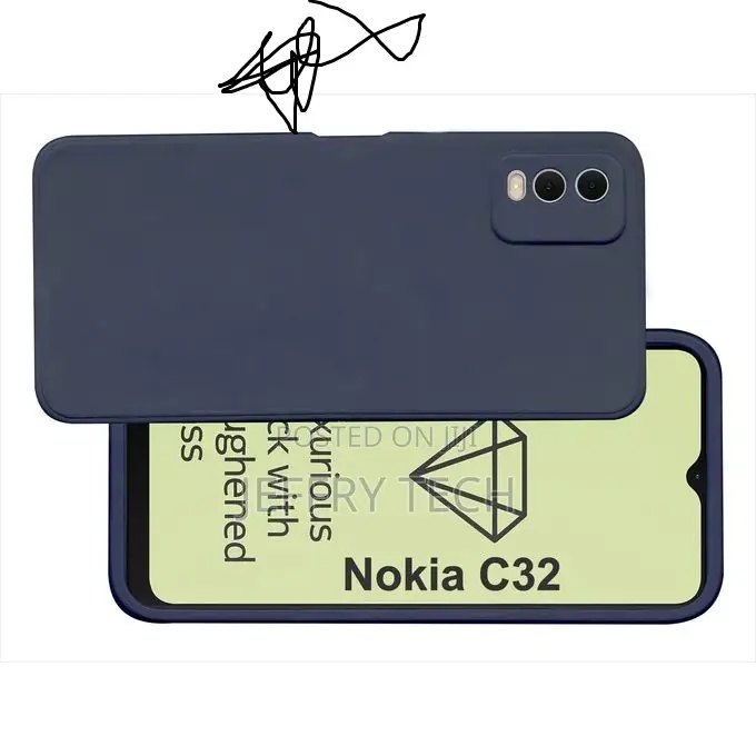 Phone Case for Nokia C32 Classy Shockproof Cover Case - Bla.
