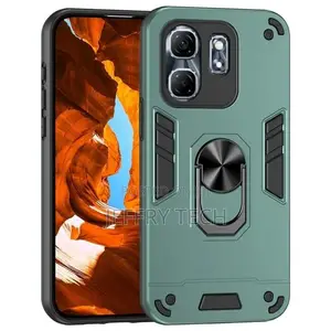 Infinix Smart 9 Shockproof Hybrid Armor Magnetic Ring Stand