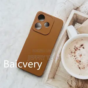 Infinix Hot 30i Silicone Fashion Classy Cover Case - Brown.