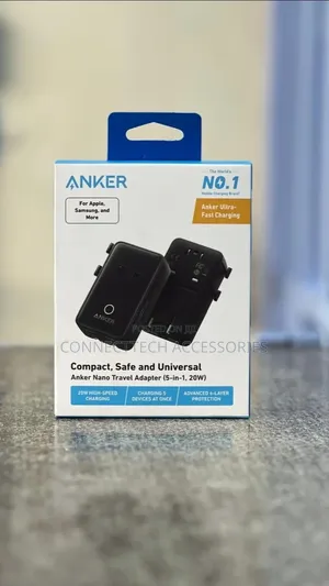 Anker Nano Travel Adapter (5-in-1, 20w)