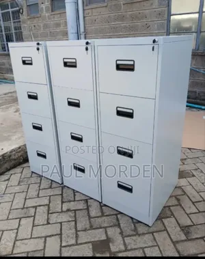 Arrange Four Drawers Metallic Filing Cabinet