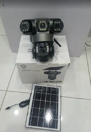 3lens Triple Lens 4g Solar Camera PTZ Solar Powered