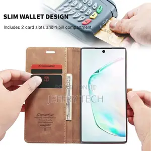 Samsung Galaxy Note 10 Plus+ Suede Pu Leather Case Flip