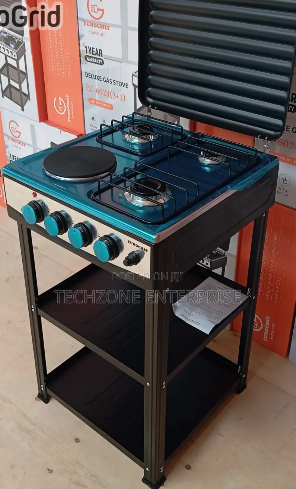 Eurochef 3+1 Standing Cooker Shelf Low Gas Consumption