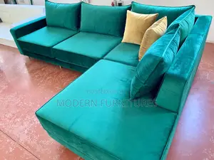 Elegant Green L Sofa