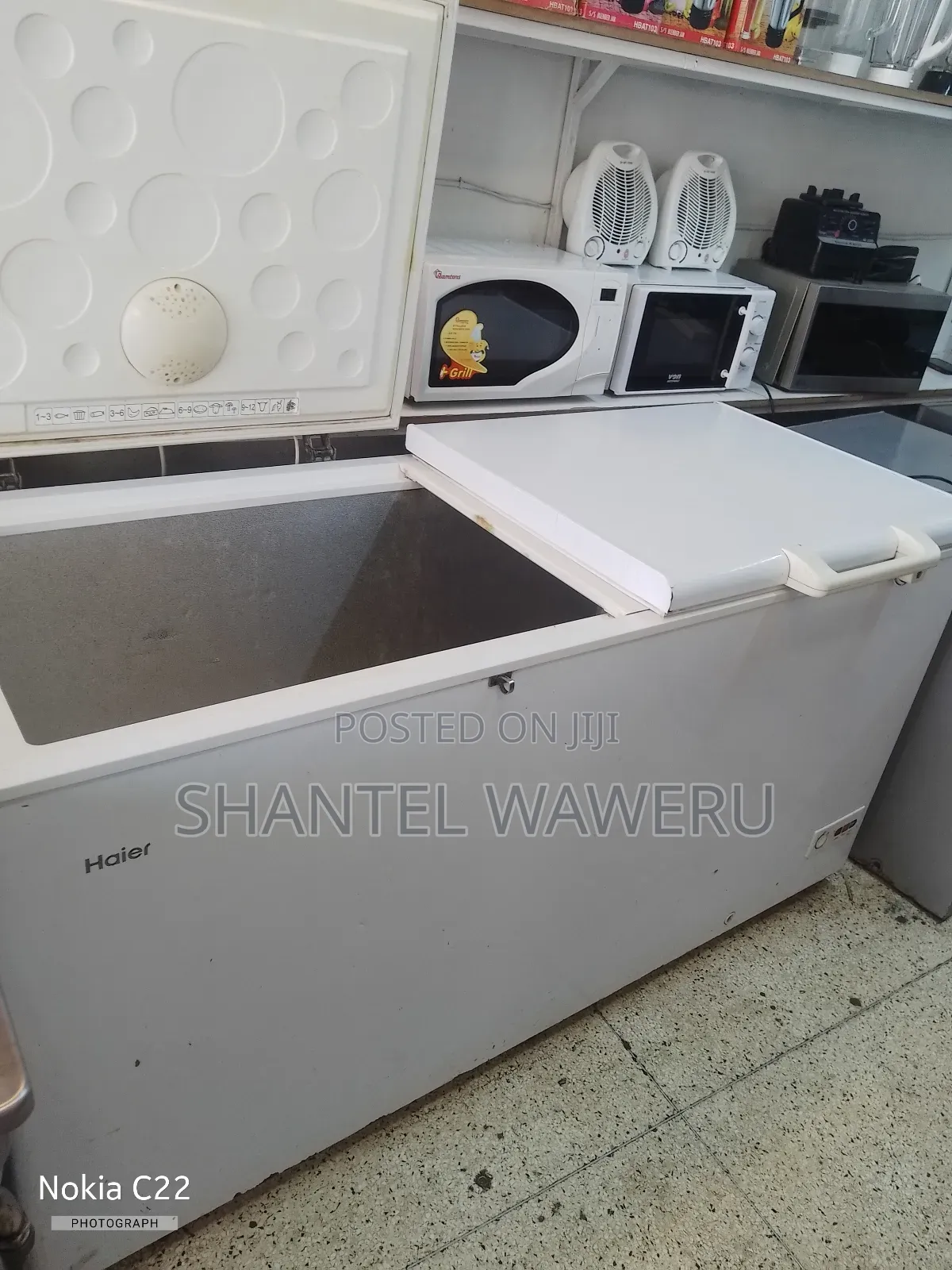 White Double Door Chest Freezer