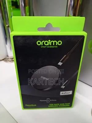 Oraimo Powerdock 15w Wireless Charging Pad C to C Cable