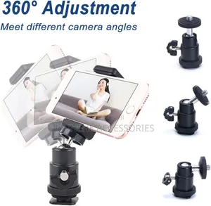 Camera Flash Hot Shoe Mount Adapter Phone Tripod Holder Clip