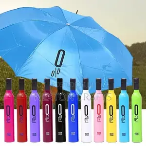 Strong Wind Resistance Folding Uv Wine Bottle Umbrella