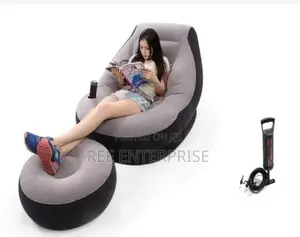 Inflatable Seat With Foot Rest and a Pump(Big Size