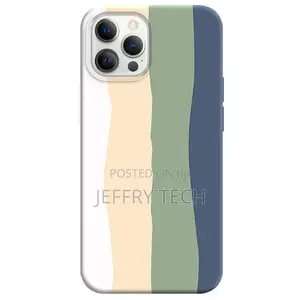 Aucun Silicone Case Cover for iPhone 12 Pro Max Rainbow