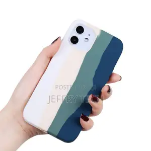 Aucun Silicone Case Cover for iPhone 12 Pro Max Rainbow