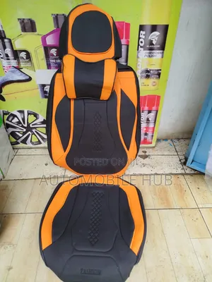 Orange Black Car Leather Seat Covers