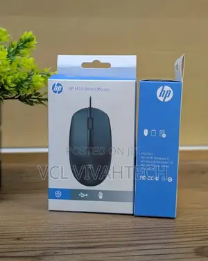 Hp M10 Wired Mouse, Black // M10