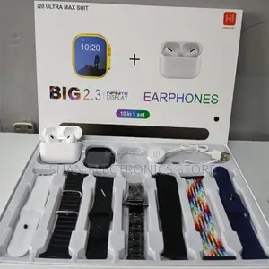 Series 8 Fitness I20 Ultra Max Suit 10 in 1 Set Smartwatch