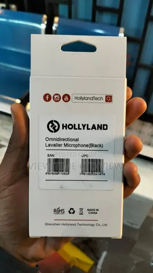 Hollyland 1pc Lavalier Mic System Black Omni Mic 3.5mm Jack
